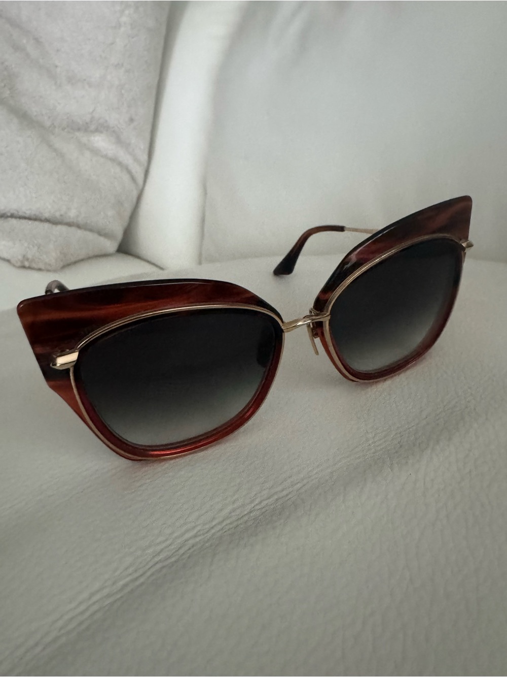 DITA Tortoiseshell Cat-Eye Sunglasses with Gradient Lenses